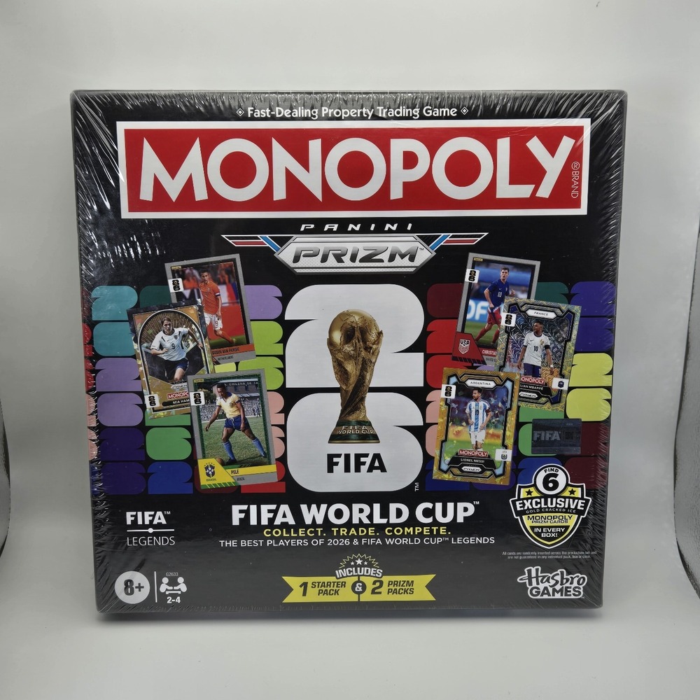 Monopoly Panini Prizm FIFA World Cup 2026 Board Game Hasbro NEW SEALED